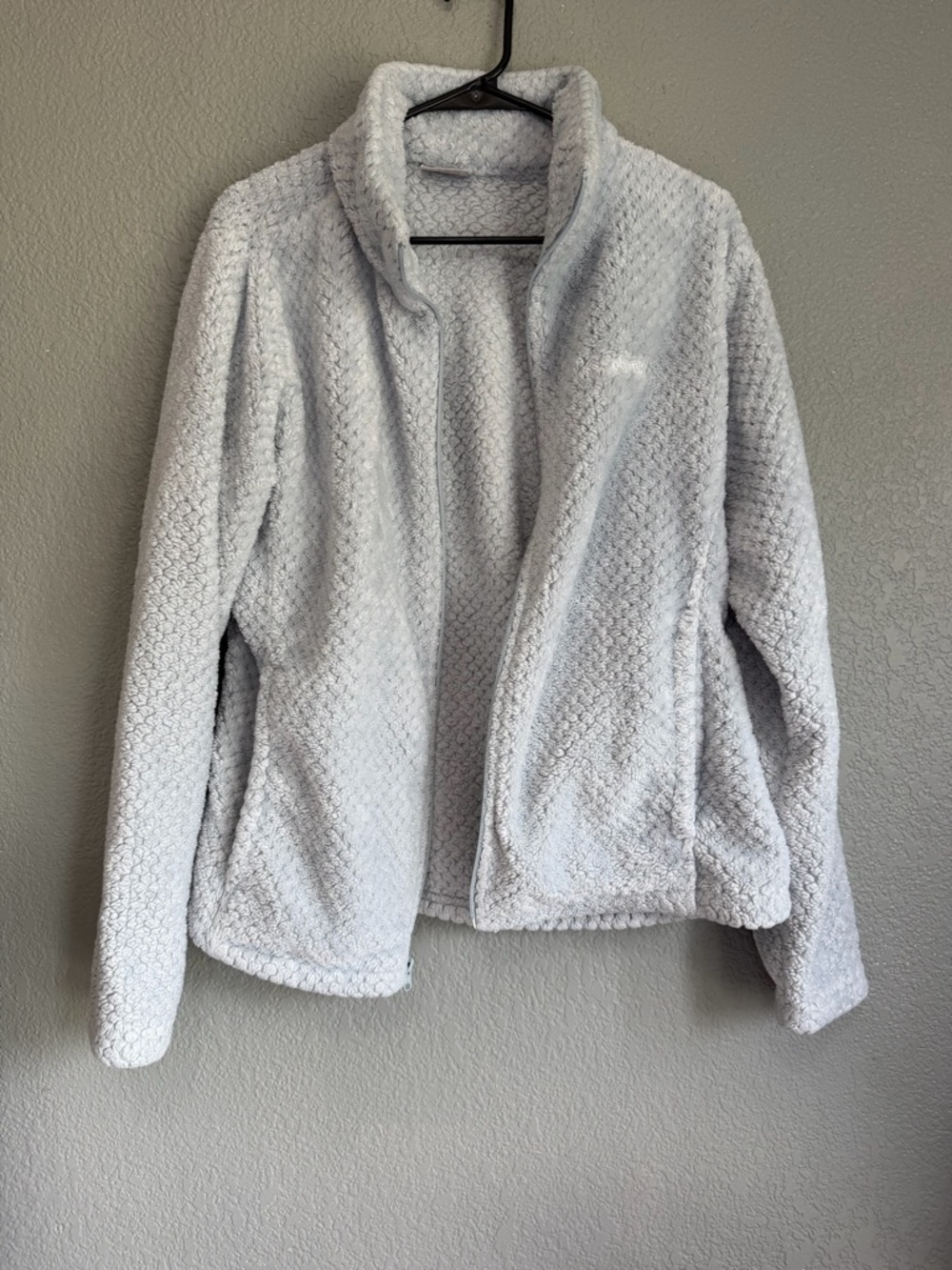 Columbia Light Gray Teddy Fleece Jacket - Women's Zip Front